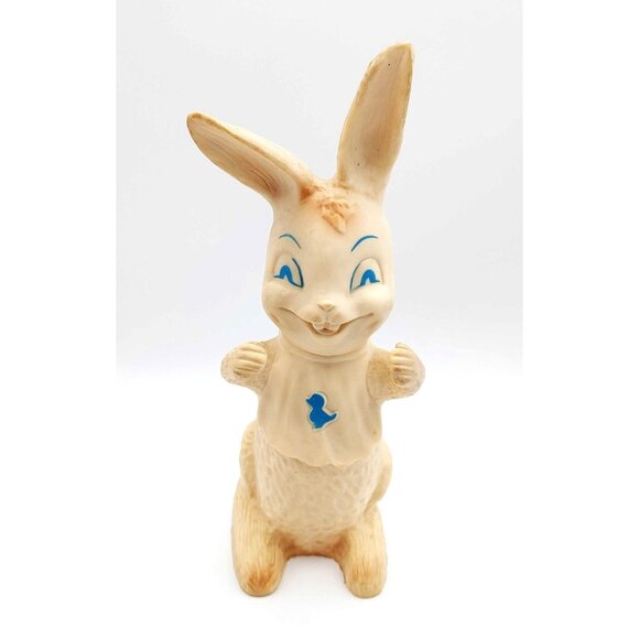 VTG Ashland Rubber Prod Bunny Rabbit Vinyl Rubber Squeak Toy Figure 1960's WORKS - Picture 1 of 5